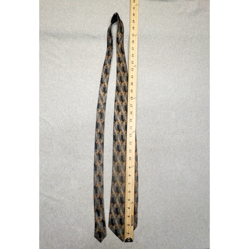 Carlos Devenezia Men's Silk Geometric Neck Tie Multi-Color Classic 3 3/4" x‎ 60" - Picture 3 of 5